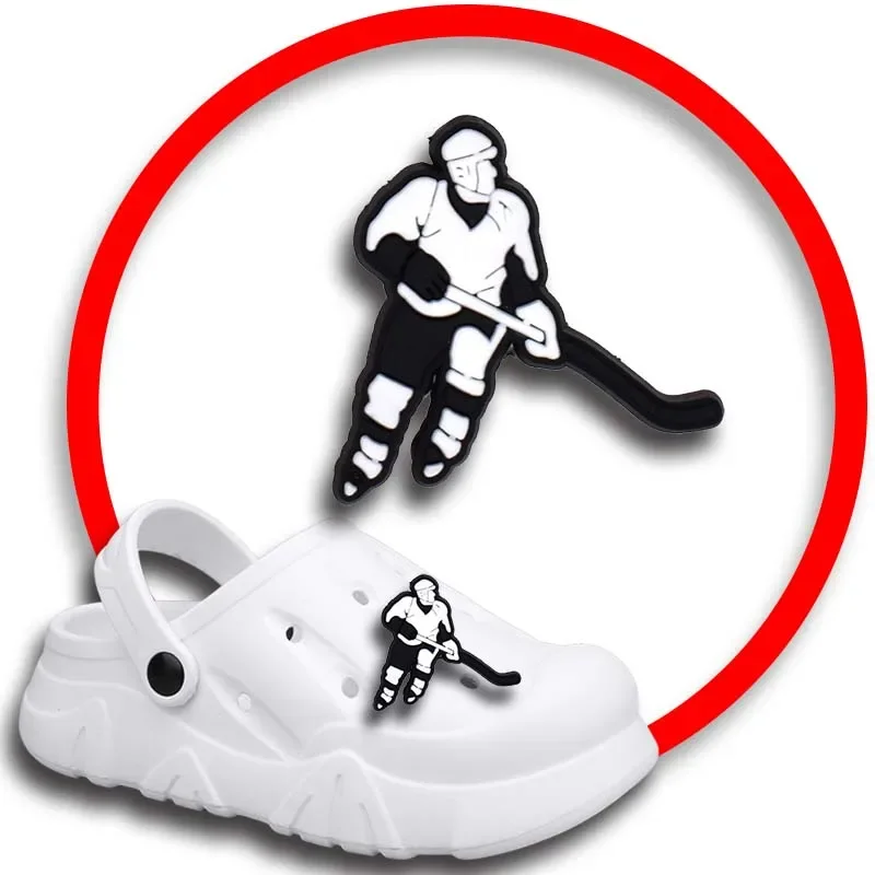 Ski Athletes Shoe Charms for Crocs Sandals Women Clogs Pins Shoe Decorations Accessory Men Badges Girls Kids Shoes Accessories