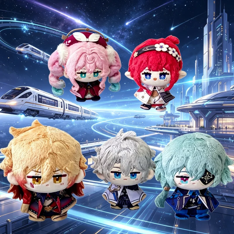 

Mikole Plush Doll Honkai Star Rail Fan Made Sitting 12cm With Pearl Chain Anime Stuffed Toy For Game Fans Aventurine Gepard
