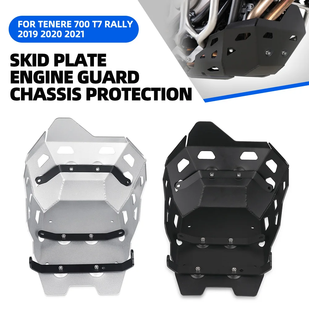 

For Yamaha Tenere 700 T7 Rally 2019 2020 2021 Motorcycle Chassis Expedition Skid Plate Engine Chassis Protective Cover Guard