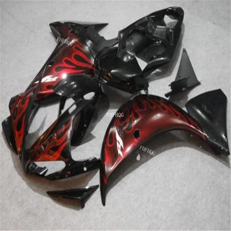 

Motorcycle body parts for YAMAHA fairings YZFR1 2009 2010 2011 In YZFR1 09 10 11 12 R1 bodyworks YZF1000 R1 Red flames black