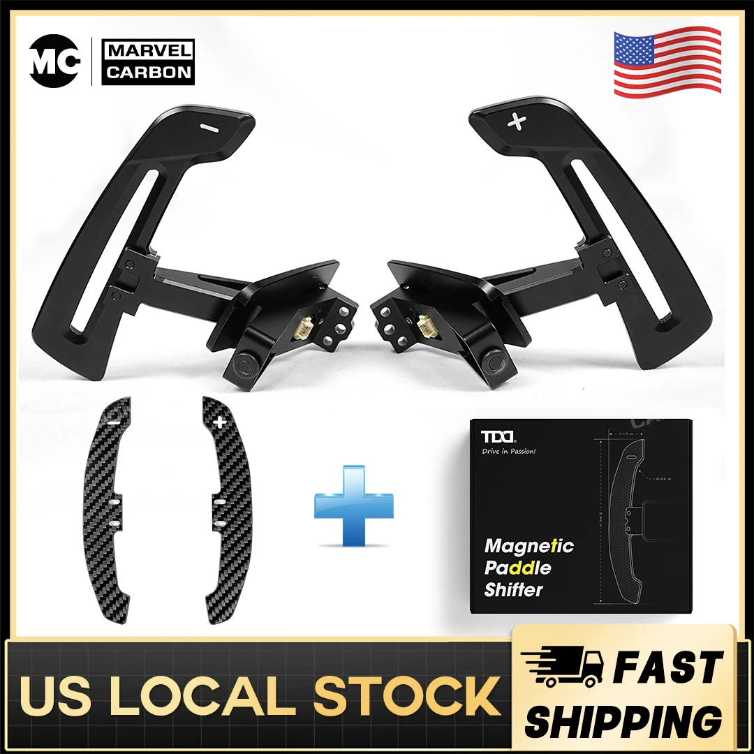 Magnetic Carbon Fiber Aluminum Paddle Shifter Compatible for Porsche 992 GT3  Steering Wheel Shift Paddle