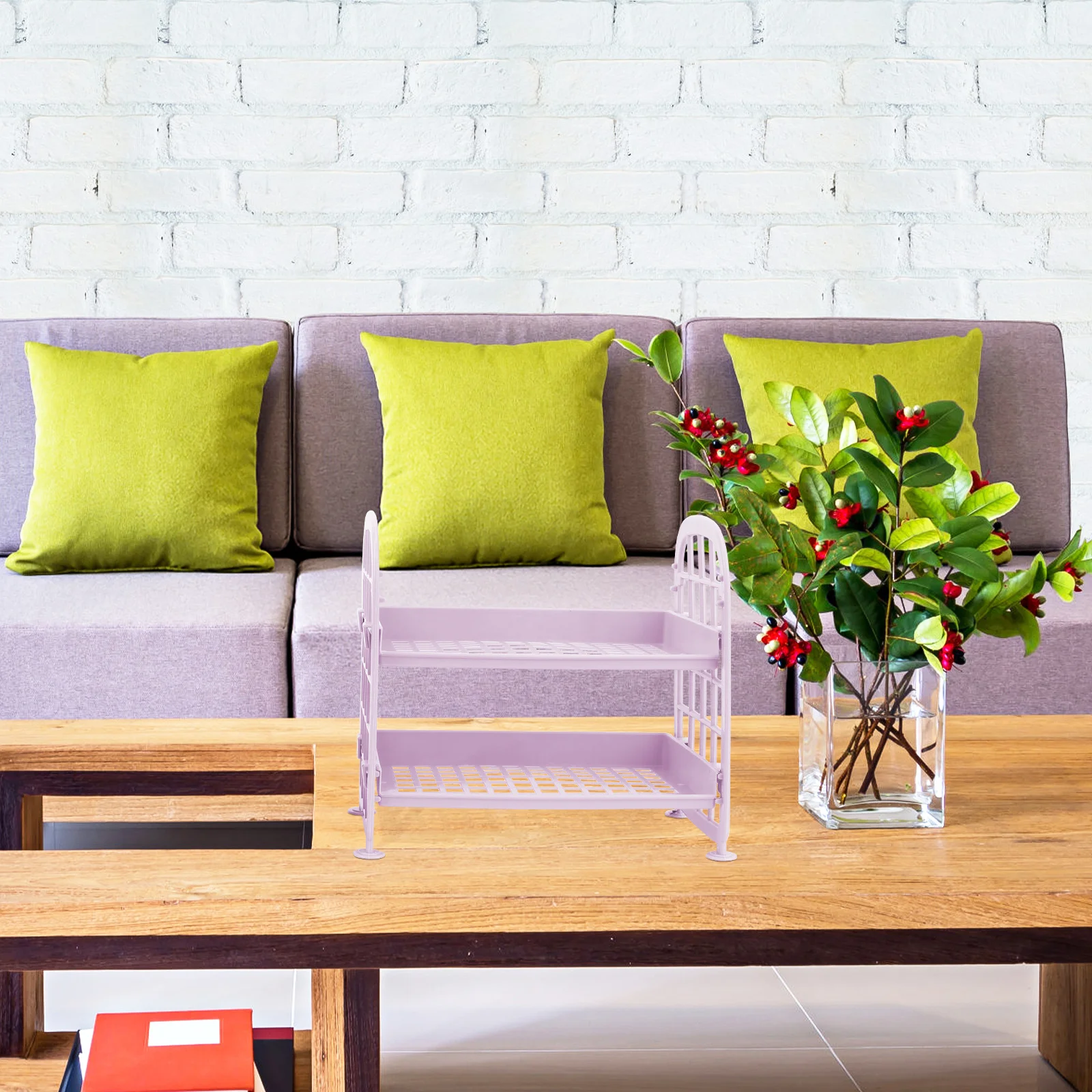 

4Pcs Space-Saving Storage Rack Sturdy Plastic Organizer Shelf for Kitchenware Sundries Cabinet Desktop Double-Layer Design