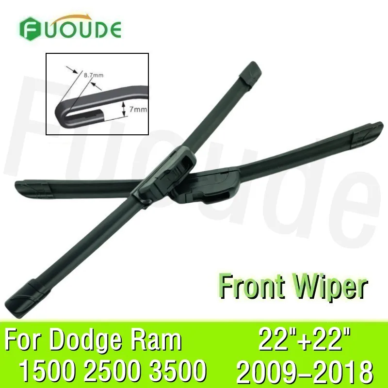 

Wiper Blade For Dodge RAM 1500 2500 3500 22"+22" Car Windshield Windscreen Rubber 2009 2010 2011 2012 2013-2018