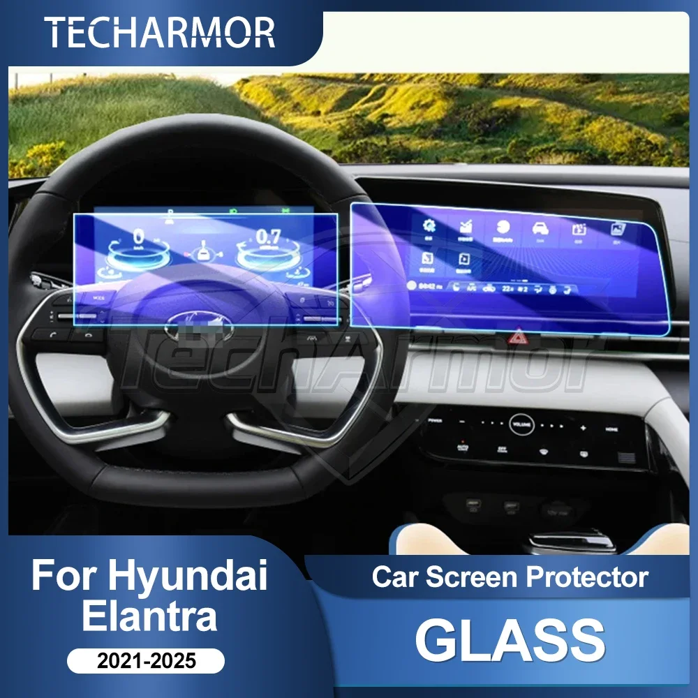 

For Hyundai Elantra 2021-25 Auto GPS Navigation Screen Protector Display Interior Accessories Car Tempered Glass Protective Film