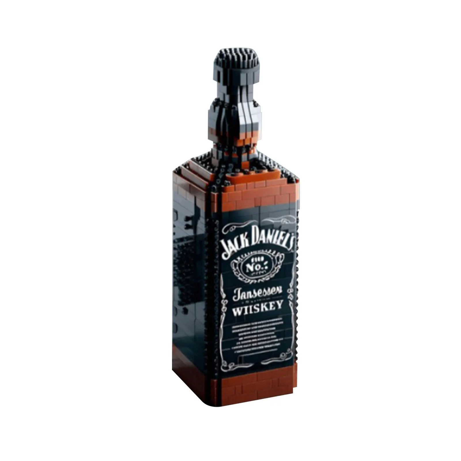 

Building Block Whiskey Bottle,Simulation Wine Bottle Assemble Building Blocks,Creative Building Block,Ornaments, Bar Decor Tools