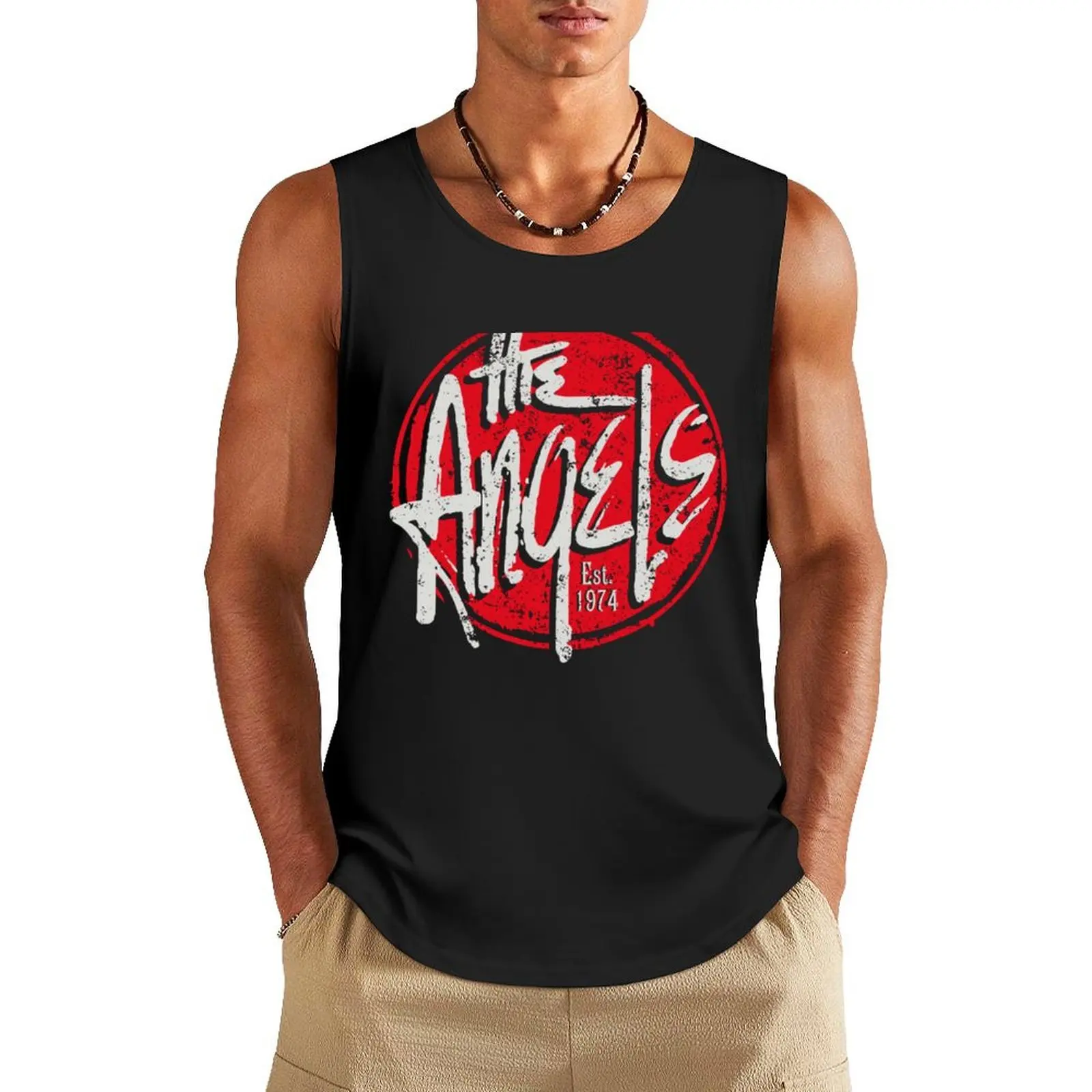 

THE ANGELS BAND Tank Top men clothes training weight vest bodybuilding t-shirt Men's sleeveless