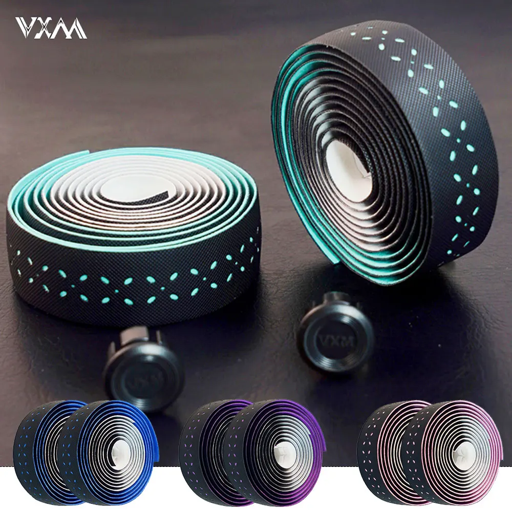 Wave Point Gradient Color Handlebar Tape Road Bike Bar Tapes EVA/PU Soft Anti-Vibration Wrap Durable Bartape Anti-slip