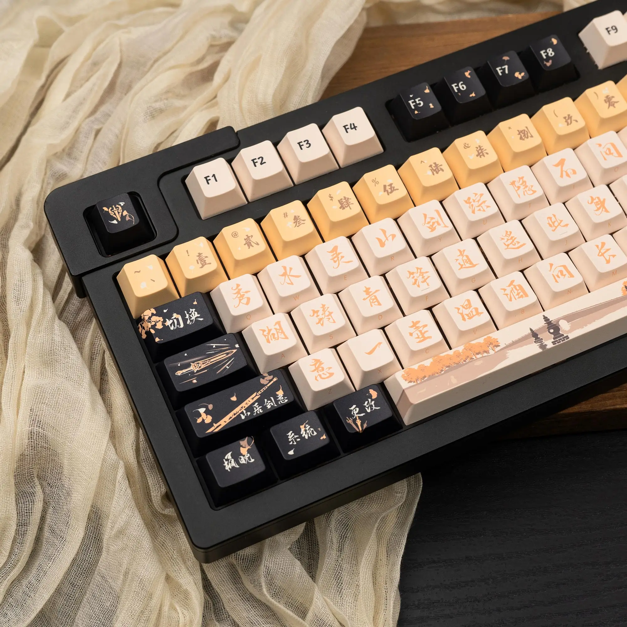 

Hidden Sword keycaps Cherry Profile Five Side Dye Sublimation PBT Keycaps Ancient style For MX Mechanical Keyboard