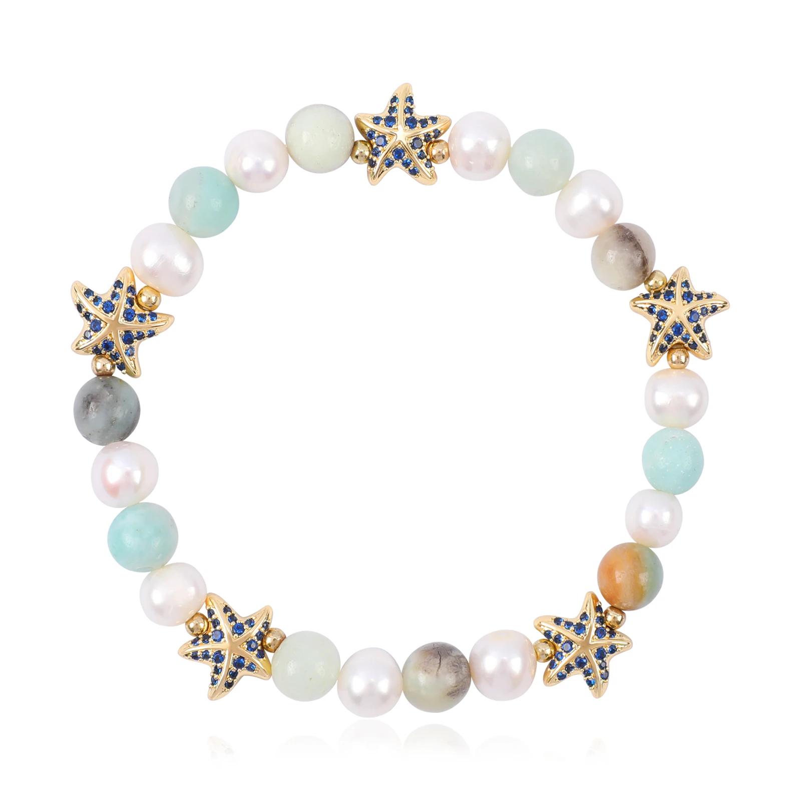 Chicgrowth Starfish Bracelet for Women Luxury Jewelry for Ladies Wholesale Fashion Boho Style Women Pearl Bracelet Jewellery