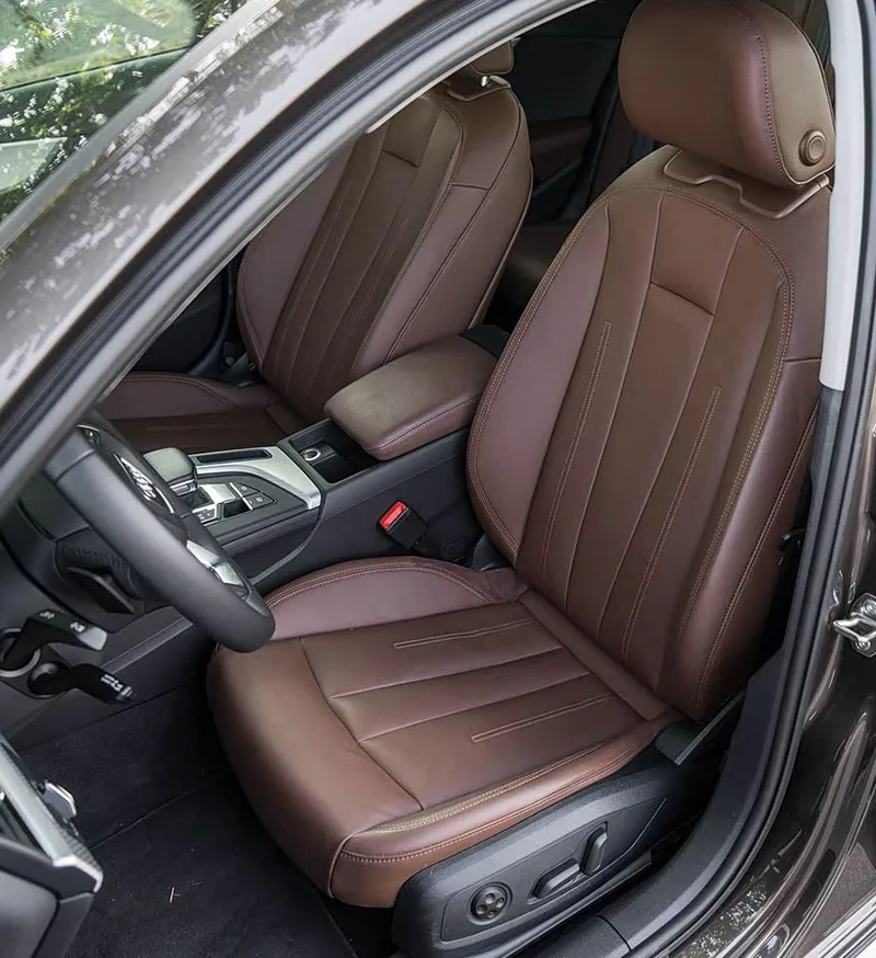 For Audi A4 B9 2016 2017 2018 2019 2020 2021 2022 Custom PU Leather Car Seat Covers full Set seat Protector Accessories