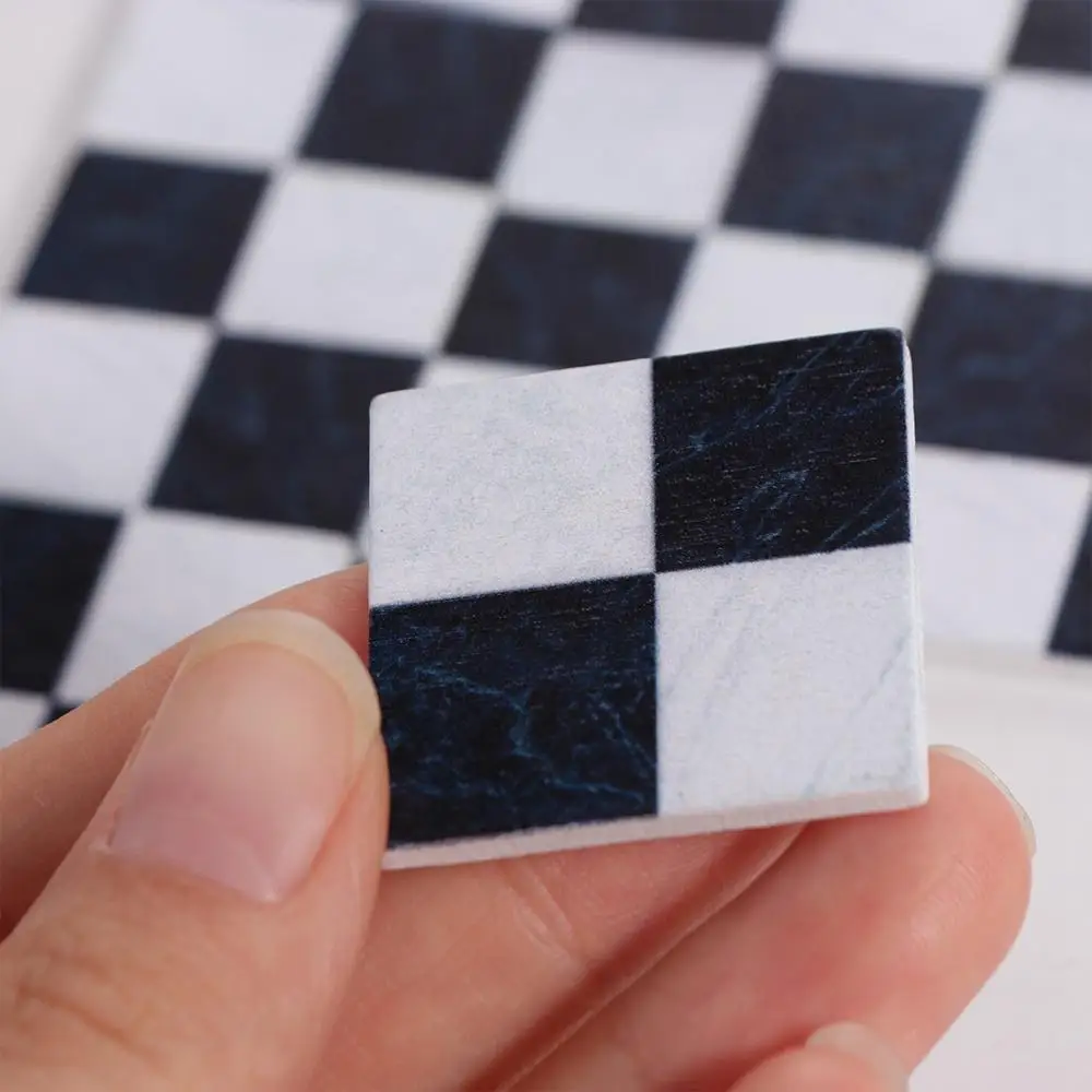 9 개/대 역할 놀이 1:6/1:12 인형 집 가구 광장 인형 집 액세서리 인형 집 나무 바닥 나무 블록 DIY