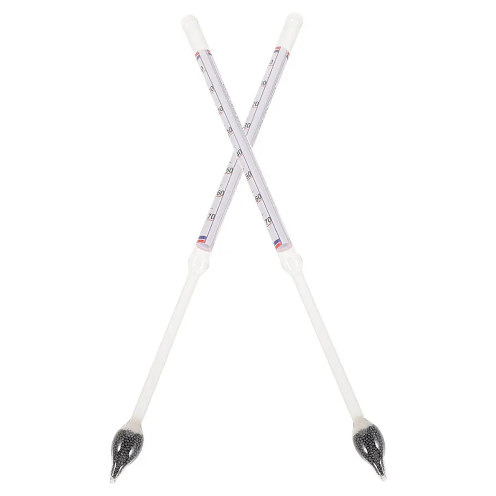 2Pcs Sugar Hydrometer Density Meter for Maple Syrup Brewing Alcohol Fermentation Liquid Specific Gravity Measurement Tool Kit