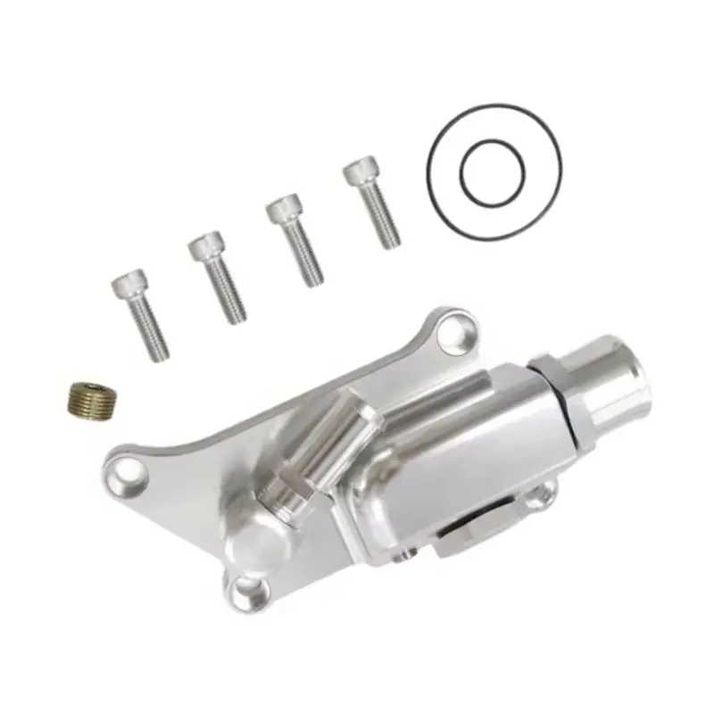 A64P-Upper Coolant Housing Replacement For Honda Acura K20 Z3 K24 K Series Convenient Installation With Straight Elbow Hose
