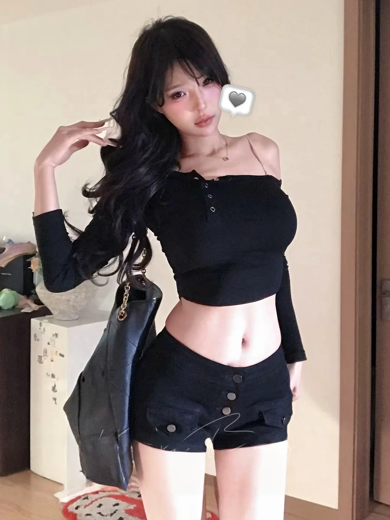 American Style High Waist Slimming Short Shorts Women's Summer Tight Fit Denim Shorts Butt Enhancing High Elasticity Cotton
