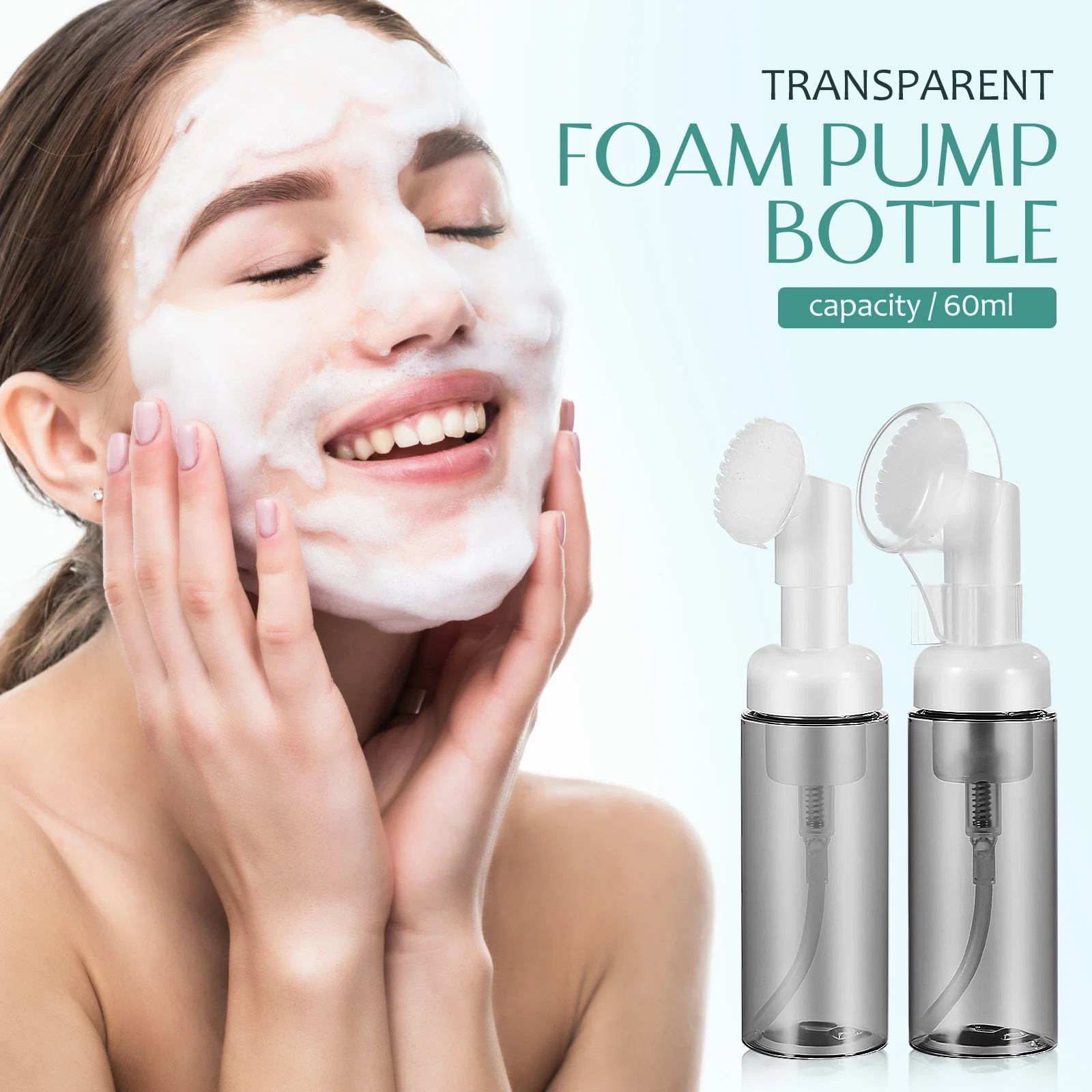 Bouteilles à pompe à mousse vides, 100Ml, format voyage, distributeur rechargeable anti-fuite pour savon pour les mains, shampoing, Lotion, soins de la peau, 6 pièces