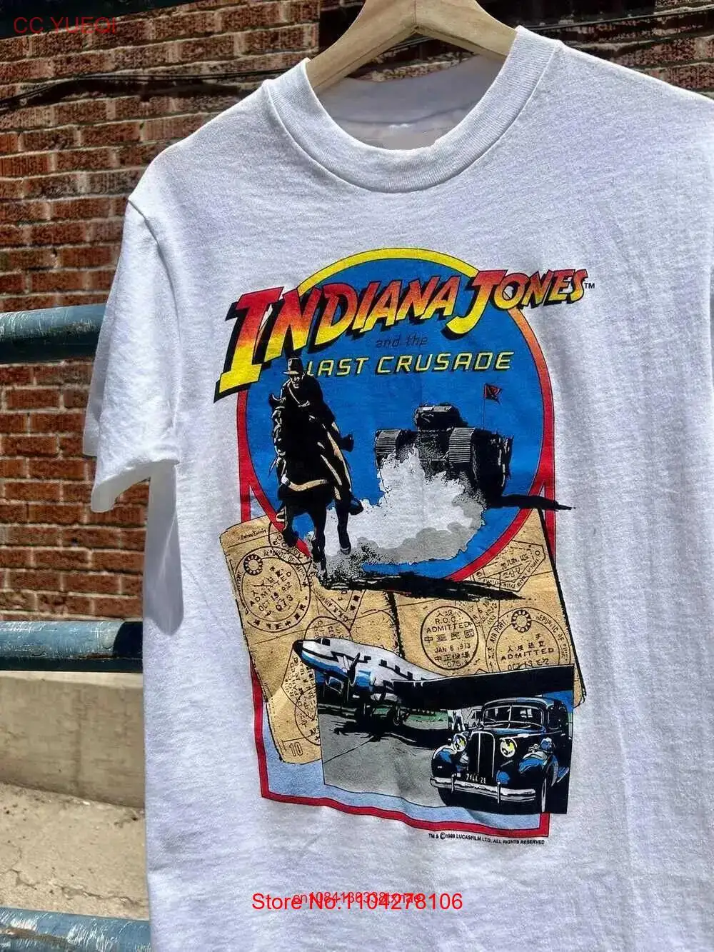 1989 Indiana Jones and the Last Crusade Promo T Shirt S 3XL long or short sleeves