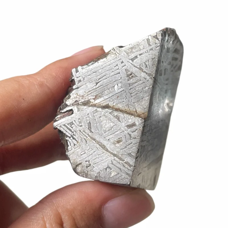 Genuine Muonionalusta Meteorite Square Slab Clear Widmanstätten Veins Natural Interlayer Raw Crust for Collectors TC799
