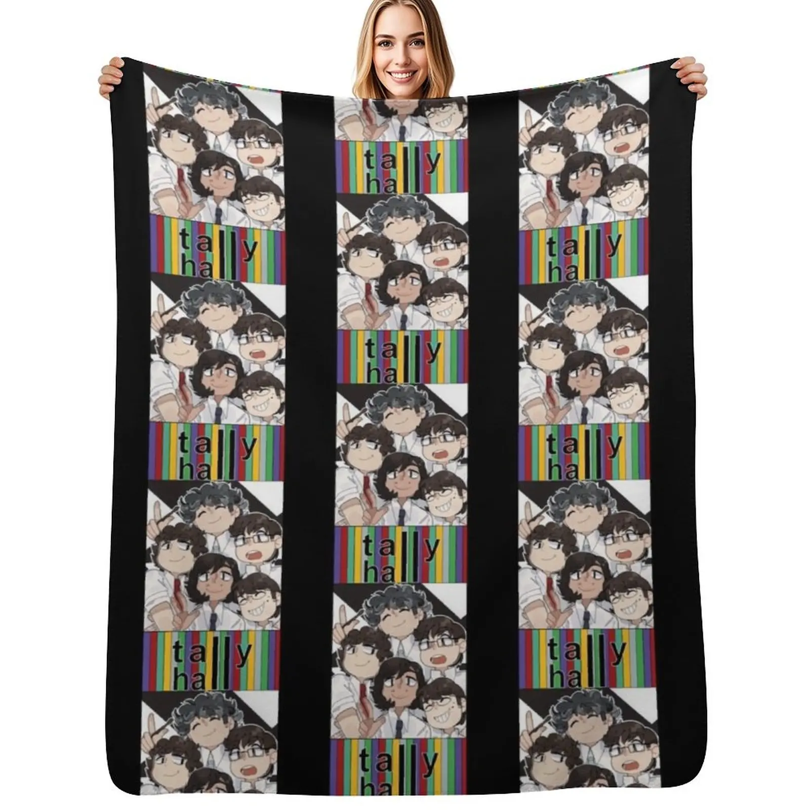 Tally Hall Band Anime Throw Blanket Fluffy Cozy Throw Blanket for Home Decor
