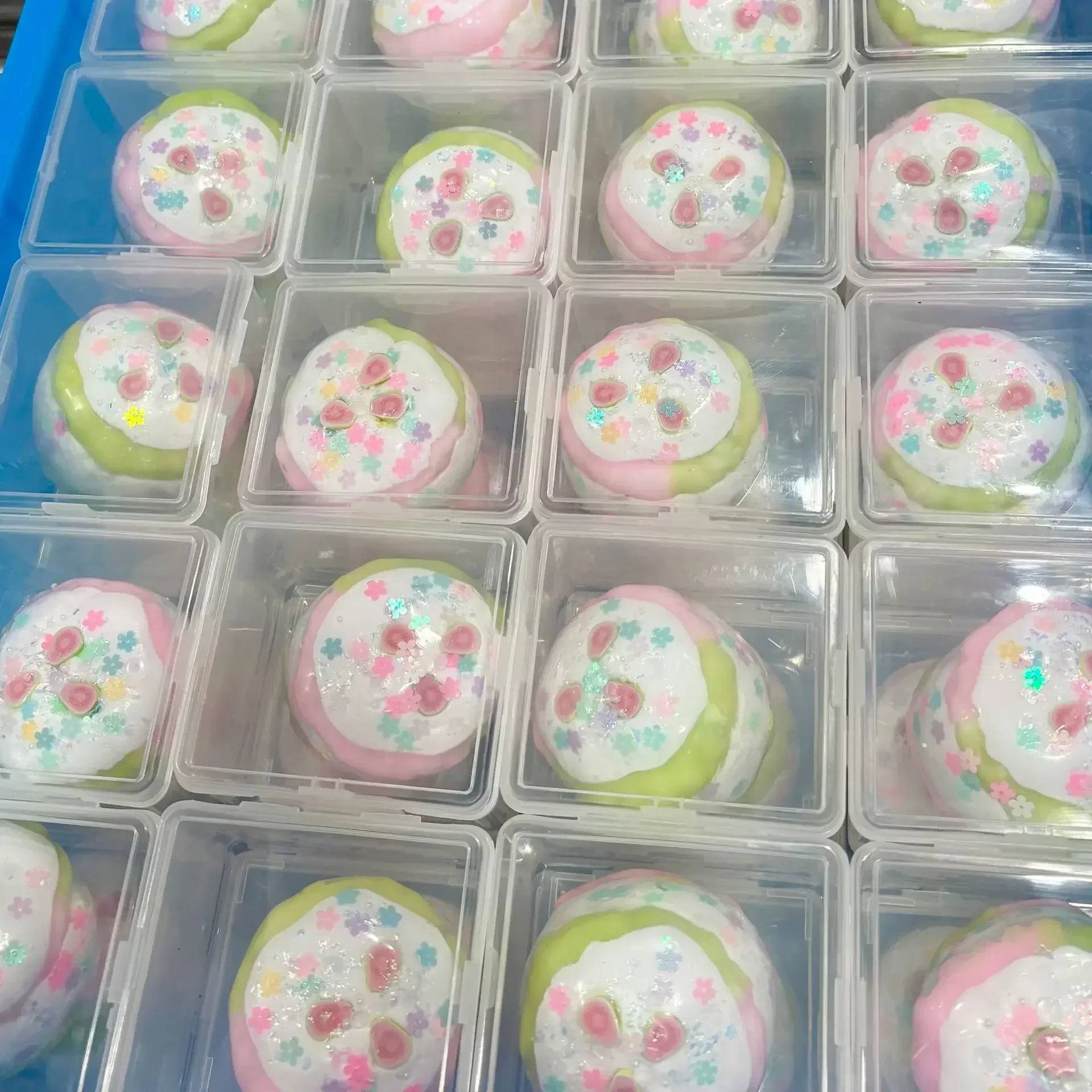 Crunchy Cake Squishy Stress Ball Fidget Toy Crunchy Squeeze Toy Round Blocks Filled ASMR Anti Stress Release Hand Relax Gift Toy image 6
