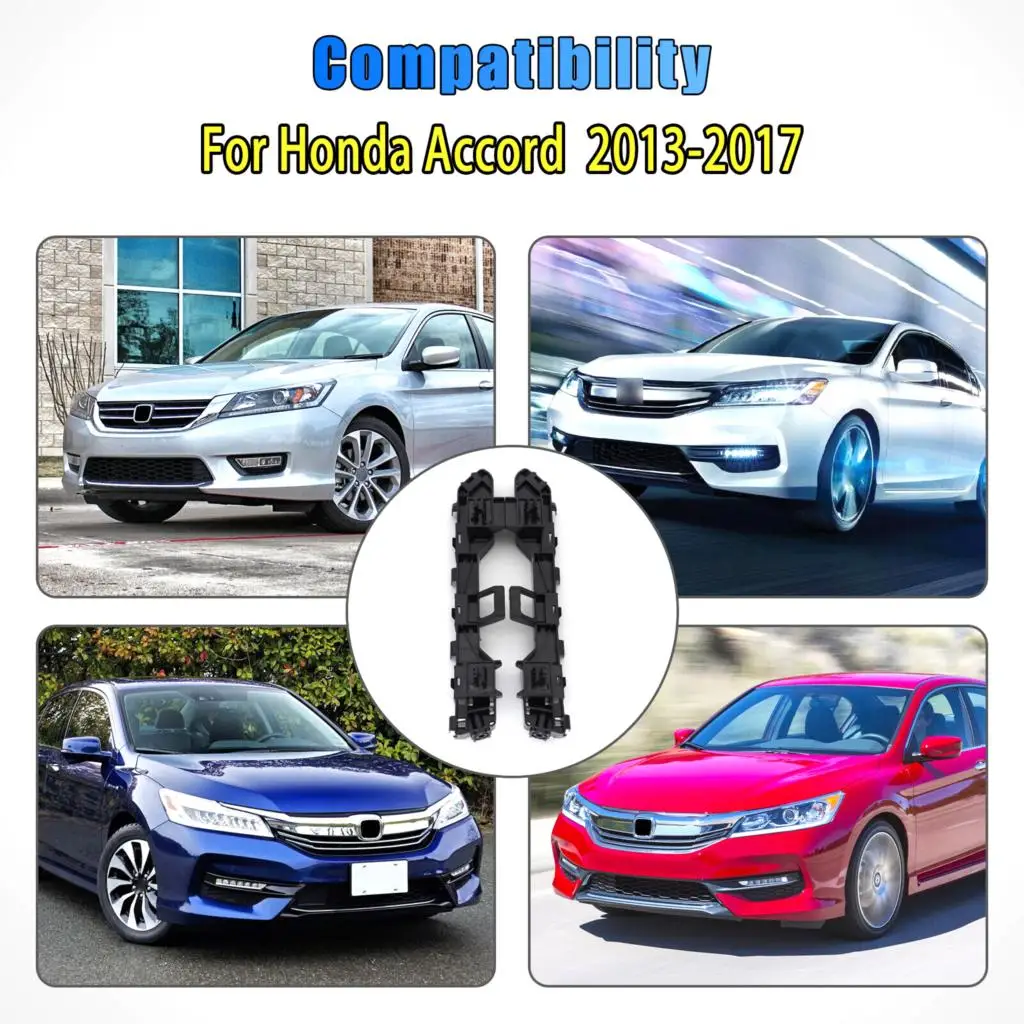 Car 2pcs Front Bumper Brackets Support Retainers 71193T2AA01 71198T2AA01 Replacement for Honda Accord EX EX-L LX Plug-In Touring