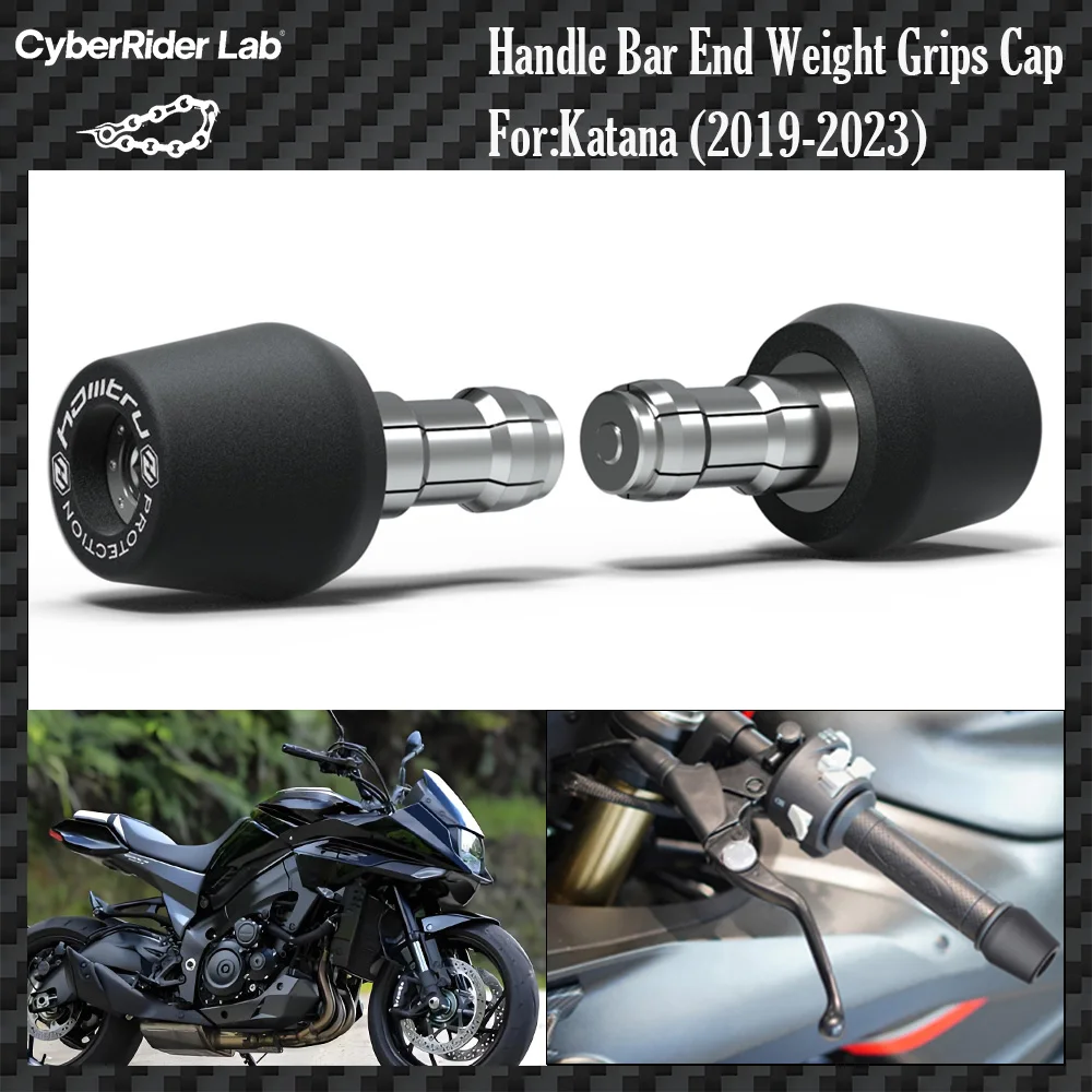 

​​For Suzuki Katana 2019-2023 CNC Motorcycle Bar End Caps - Japanese Design Steel No Tools Rider Gift Global Fit​