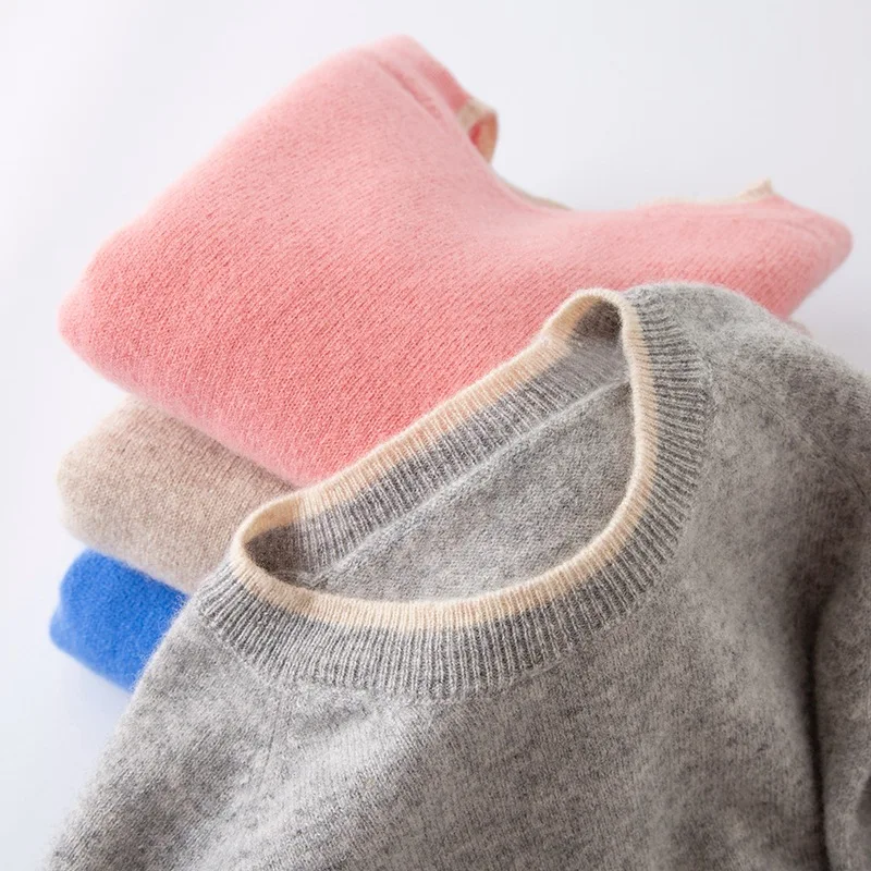 

children 100% Wool Sweater Girl Solid Wool Undershirt Winter Warm Pullover Sweater boy cashmere 14 years adolescent Sweater Coat