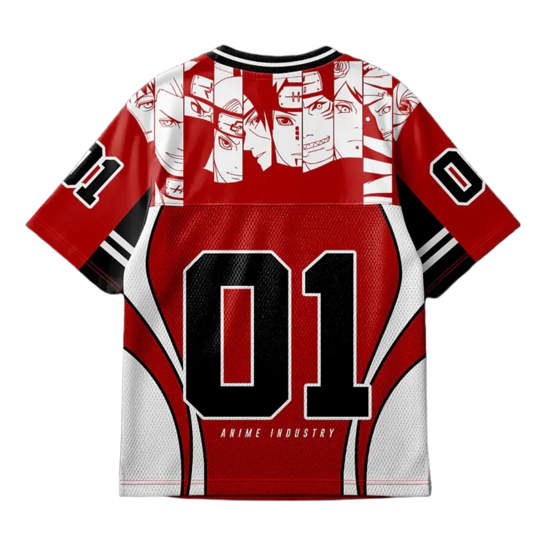 Naruto Akatsuki #01 AOP Anime Print Football Jersey Family Summer Adults Kids Athleisure T-Shirt Breathable Quick Dry Streetwear