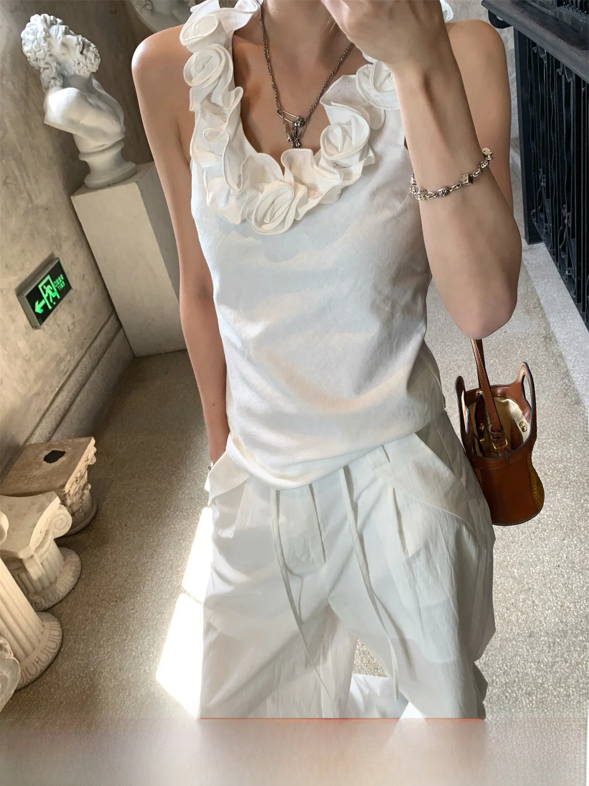 

Летний повседневный топ Gv Big Brother Naughtily Sli с цветочным 3D-принтом для женщин, для поездок на работу, из других материалов