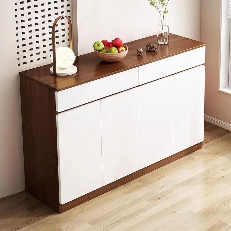 Cupboards Shoe Cabinet Wine Cabient Dining Room Furniture Modern Minimalist Sideboard Ultra Slim Narrow Solid Wood Storage
