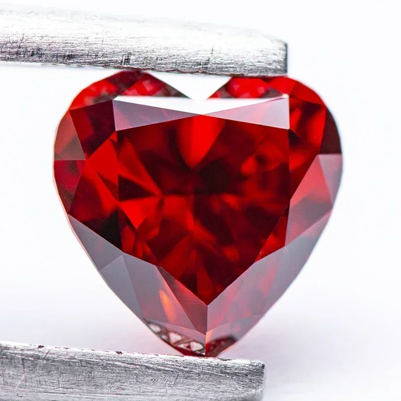 

Лидер продаж, ТОП кубический цирконий, оптовая продажа, без сертификата, измельченный лед, в форме сердца, красный цвет, подвески, бусины для изготовления ювелирных изделий своими руками