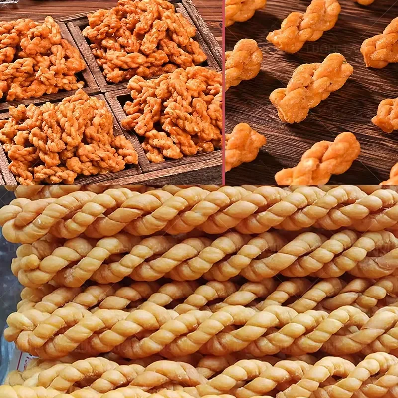 Large Soft Pretzel Maker Hemp Flowers Twist Snack Machine Fried Pretzel Dough Twist Forming Making Machine for Sale