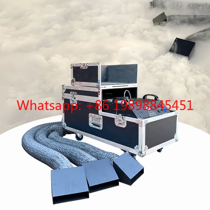 3000W Three-tube Low Fog Machine, DMX & Remote Control, For Stage DJ Wedding Indoor Events