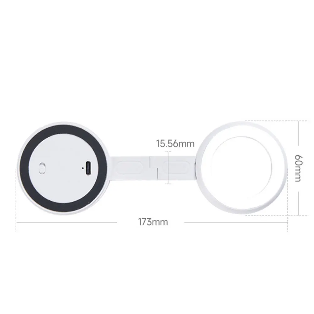 Anillo de Luz LED Magnético para Selfies con Seis Modos, Temperatura de Color Ajustable y Carga Rápida Tipo C para Teléfonos
