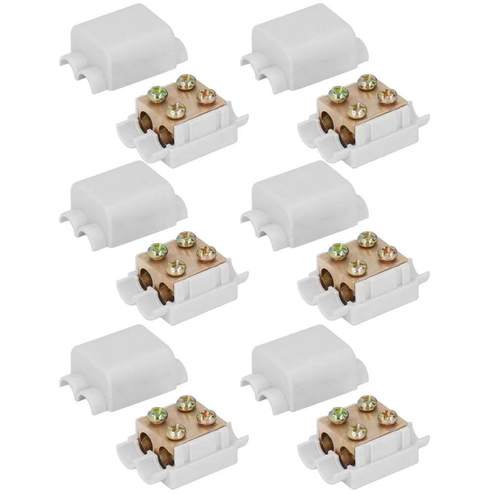 

6 Pcs ZK‑1216 Wire Connector No Break 2,5-16mm² Electrical Wire Splitter Connector 1000V 100A Screw Terminal Quick Connectors