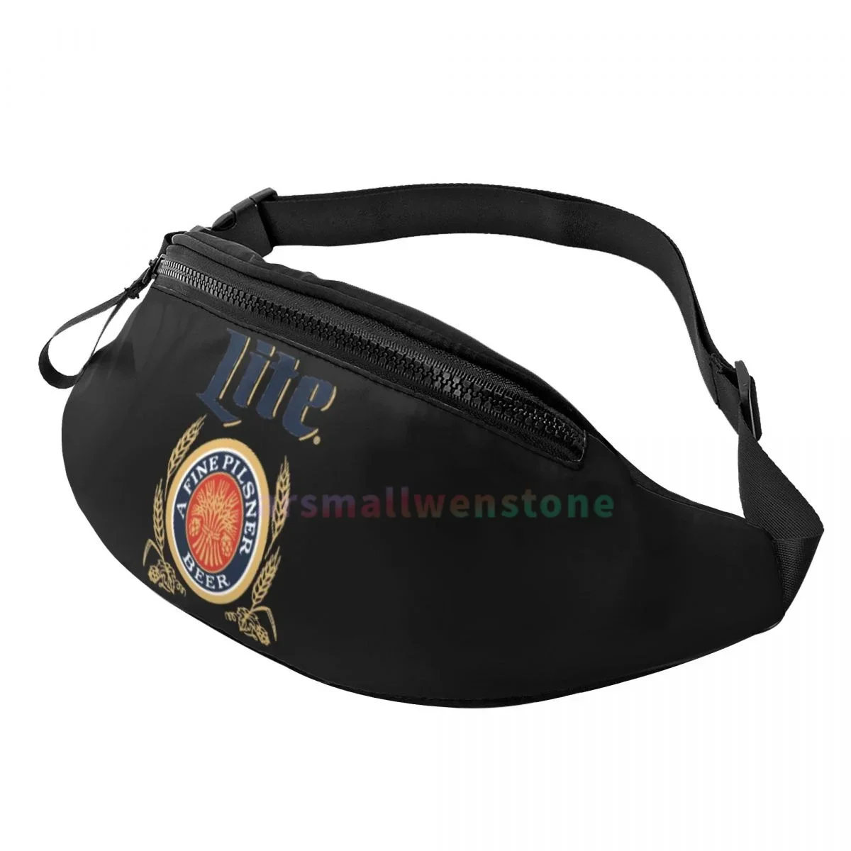 Miller Lite Waist Bag with Headphone Hole Belt Bag Fashion Hip  Bag for Outdoor Casual Travelling Hiking Cycling