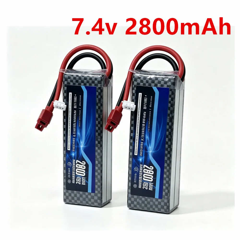 For Wltoys 144001 2s 7.4 V 2800mAh Lipo battery upgraded rechargeable for Wltoys 124019 124018 RC Off-road Crawler car battery