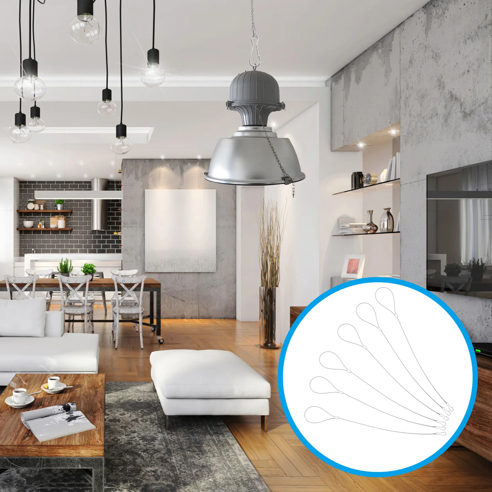 

6Pcs Gate Latch Cable Pull Stainless Steel Gate Opener Backyard Door Puller Cable Pull Cord Fence Backyard Door Puller