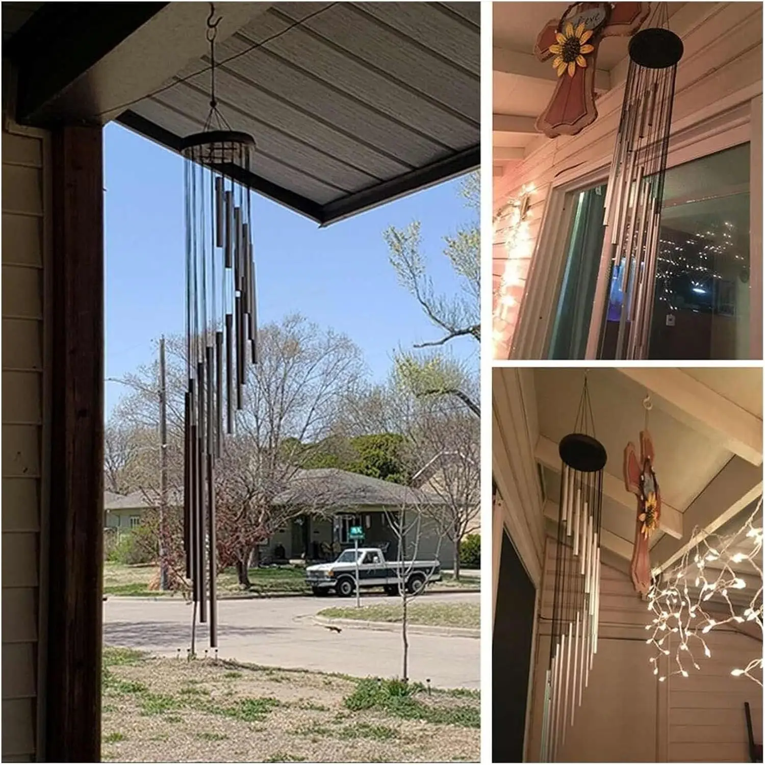 Large Wind Chimes - 18 Tubes Metal Wind Bells, Handmade Ornament for Garden, Patio, Outdoor Hanging Decor