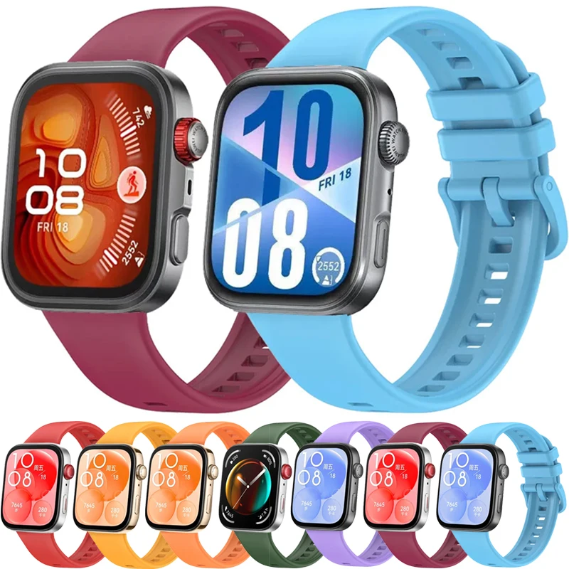 Offizielles weiches Silikonarmband für Huawei Watch Fit 3/4/4 Pro Sportarmband für Huawei Watch Fit 4/4 Pro Gürtelzubehör.