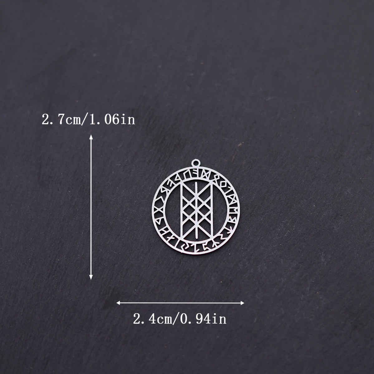 3pcs Runes Web of Wyrd Charms Necklace Earrings DIY Stainless Steel Destiny Pendant Nordic Amulet Jewelry Making