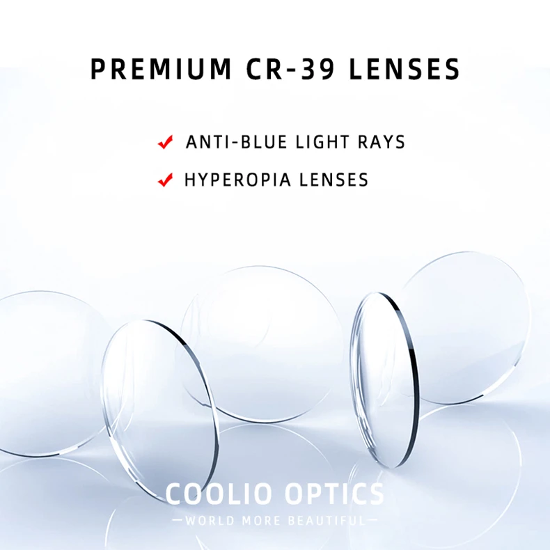 CLLOIO Anti Blue Blocking Hyperopia Presbyopie-Linse 1,56 1,61 1,67 1,74 Asphärische optische Leselinsen aus CR-39-Harz mit Sehstärke – Detail 5