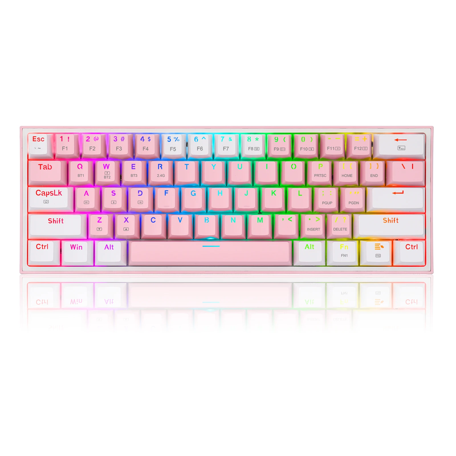 Redragon K616 Fizz Pro 60% Gaming Mechanical keyboard Wireless Bluetooth RGB lights Hot swap switch computer players