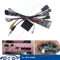 Cable de cableado de Radio para coche, adaptador de arnés de 16 pines con CANBUS Box OUDI para SUZUKI 2019, enchufe estéreo, navegación Android