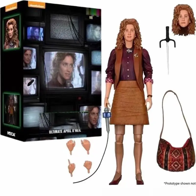 NECA Turtles Reporter April O'Neil Turtle Actionfigur Klassischer Film 1990er Jahre Leonardo Michelangelo Donatello Figuren Spielzeug – Detail 4