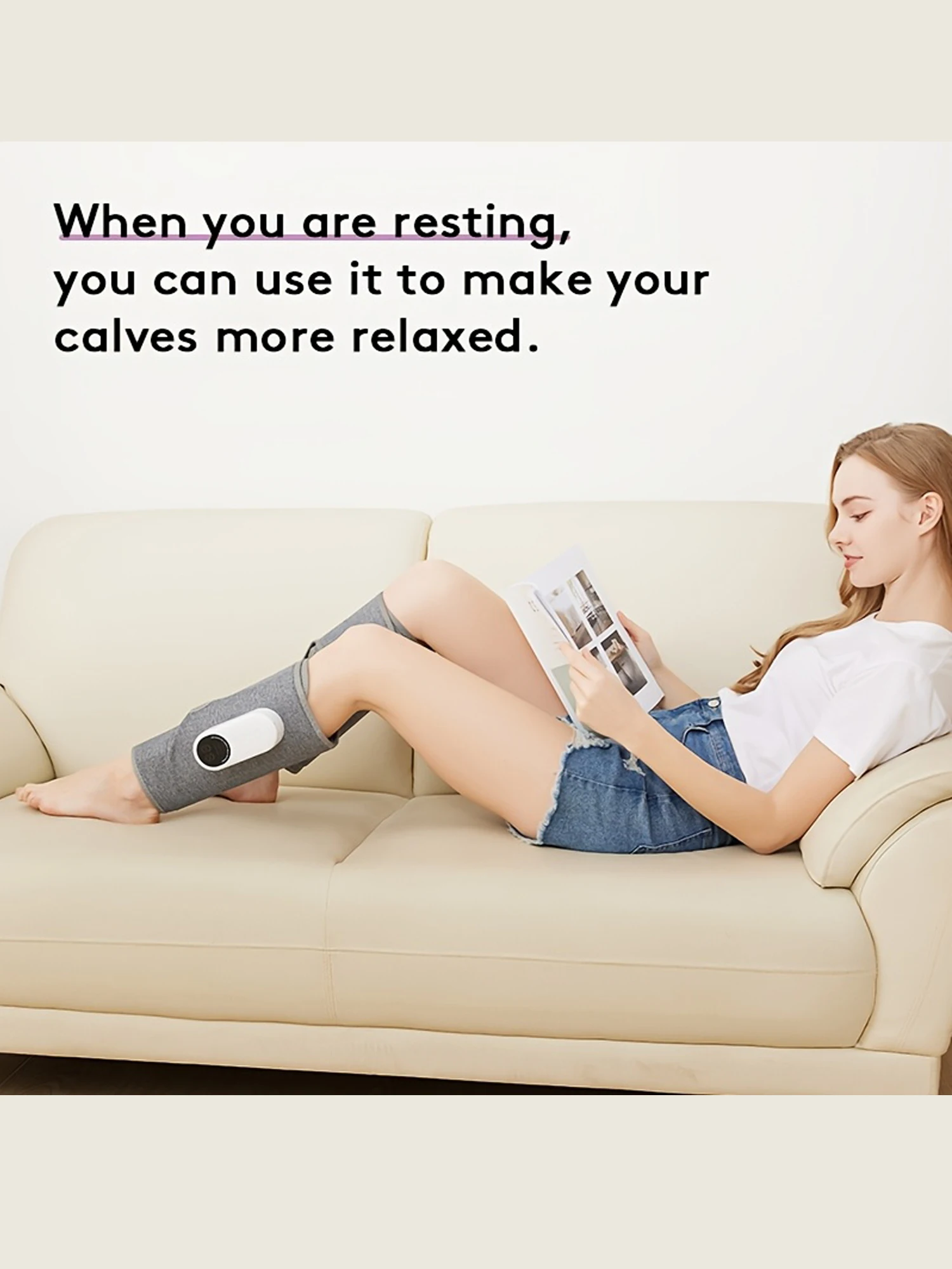 LINGTENG Two Wireless Air Pressure Calf Massagers with Heating, 2500mAh High-Capacity Lithium Battery, Multiple Massage Modes, Allowing You to Relax Your Legs anytime, Anywhere—the Perfect Gift for Christmas, Mother's Day, and Father's Day
