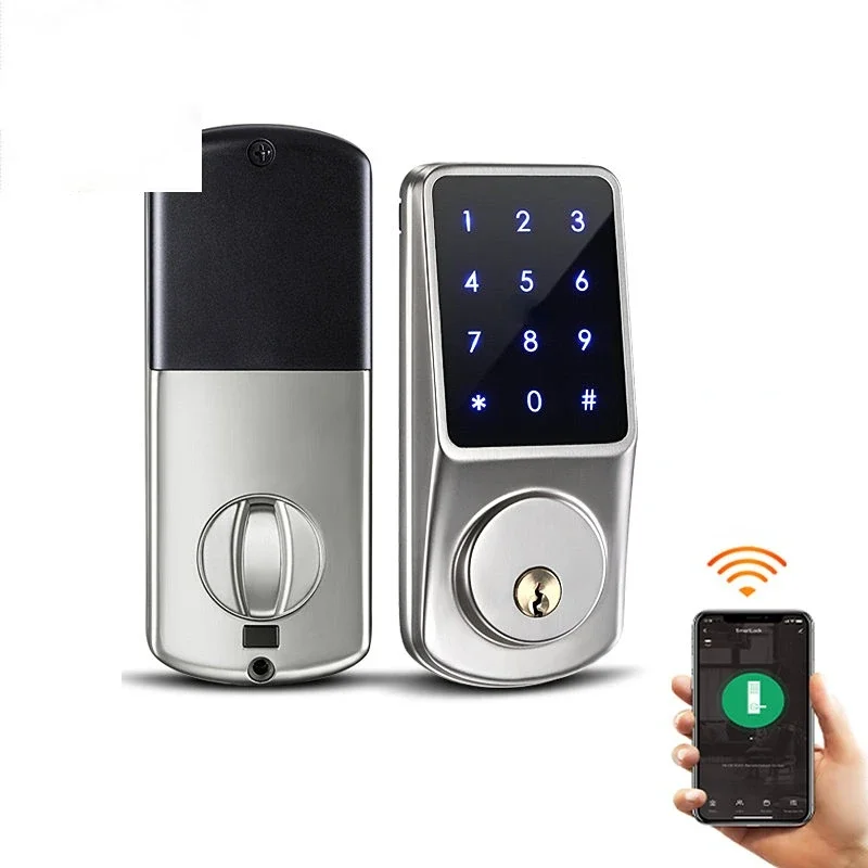 Digital Id Card Push Pull Main Smart Password Door Locks Nfc App Fingerprint Key