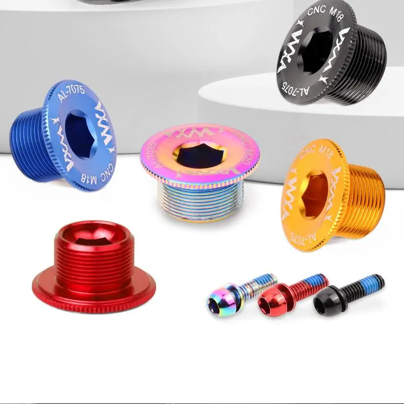 Aluminum Crank Arm Bolt Cap M18/M19/M20 Crankset Screw Cover Replacement Parts Mountain Road BMX Bike Cycling Repair Accessories