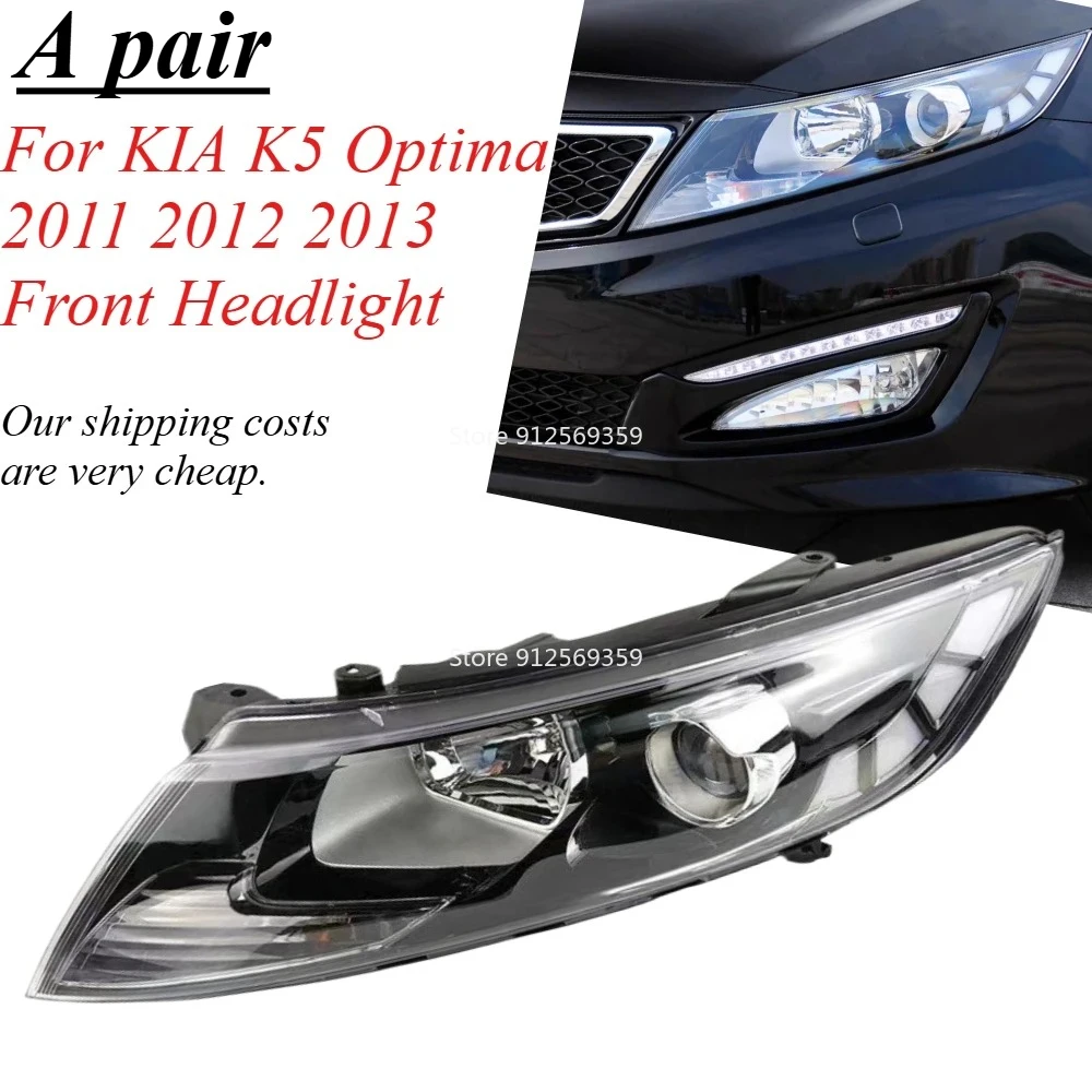 1pair Front Bumper Head Light Lamp For KIA K5 Optima 2011 2012 2013  Headlight Headlamp Assembly