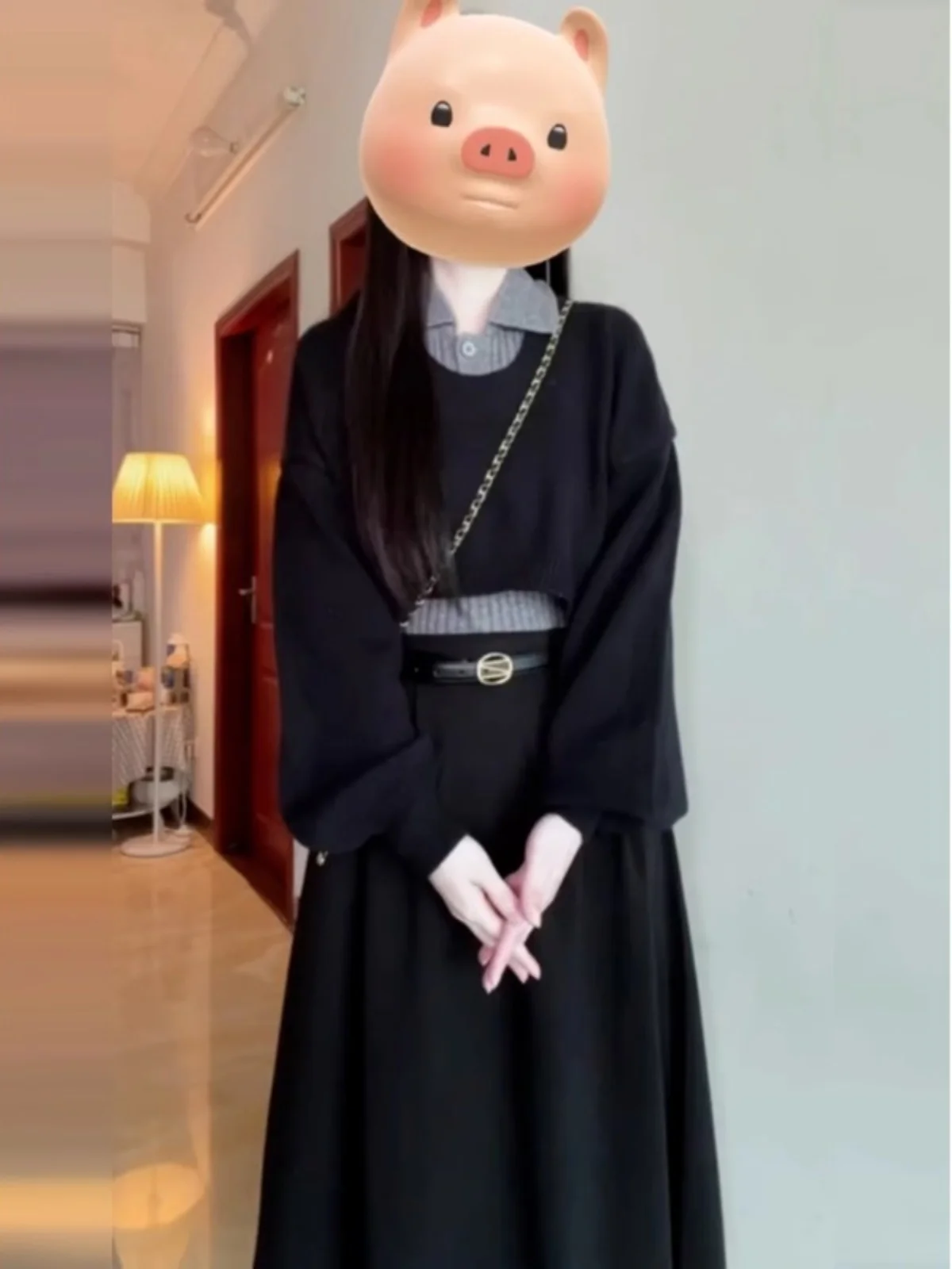 Faionable Korean Drama Inspired Set High-End Feel Top New Sle Streetwear Skirt Early Autumn Collection Ele Design