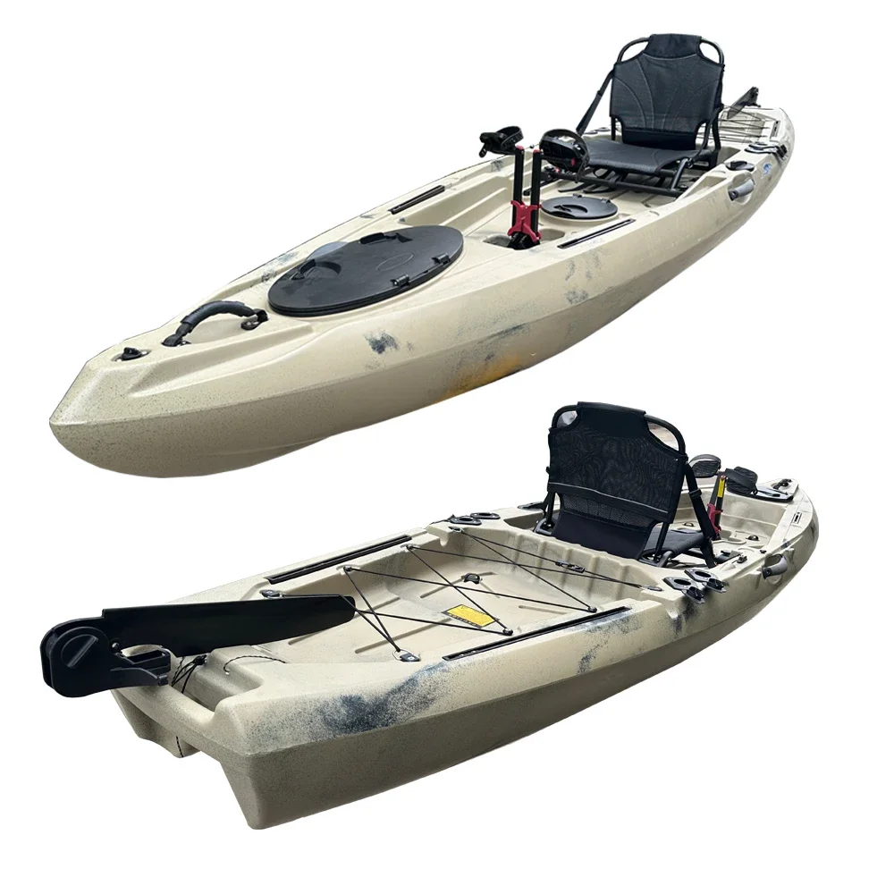 

11FT Meter Sit On Top Canoe Boat Motorized Fishing Kayak with Flap Pedal and Electric Motor